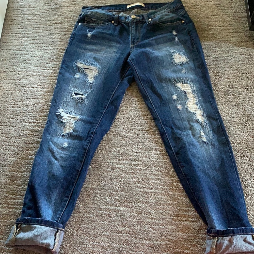 KanCan boyfriend denim ankle or cropped if cuffed